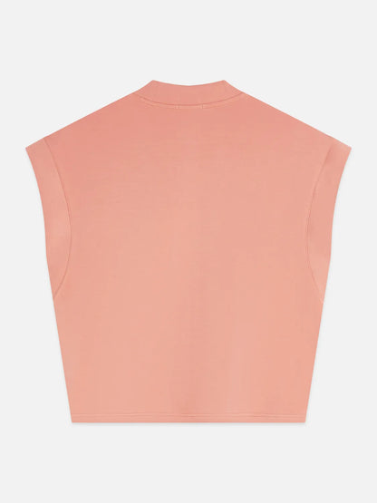 Tencel V-Neck Short-Sleeved Sweatshirt