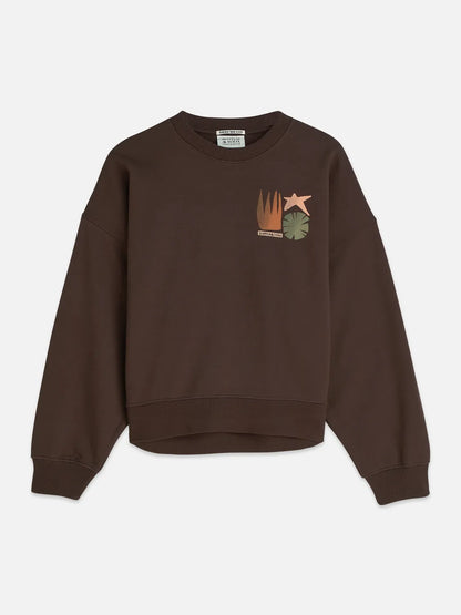 Front Back Artwork Oversized-Fit Sweatshirt