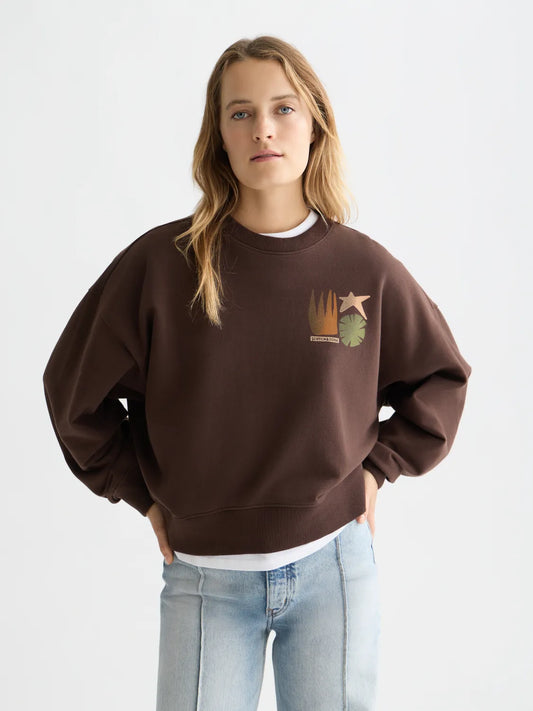 Front Back Artwork Oversized-Fit Sweatshirt