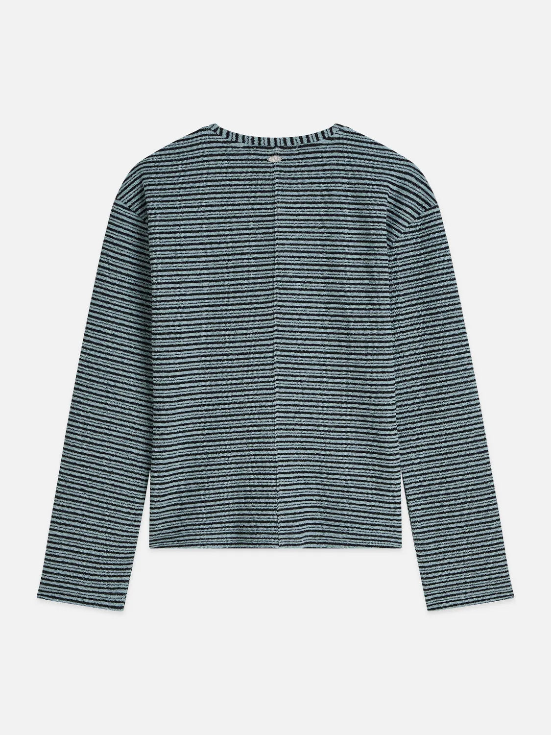 Stripe Button Down Sweatshirt