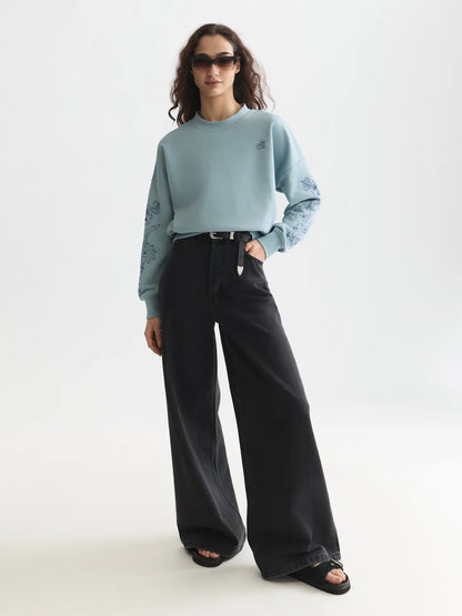 Embroidered Relaxed-Fit Sweatshirt