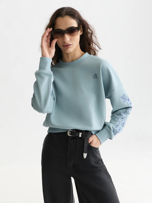 Embroidered Relaxed-Fit Sweatshirt
