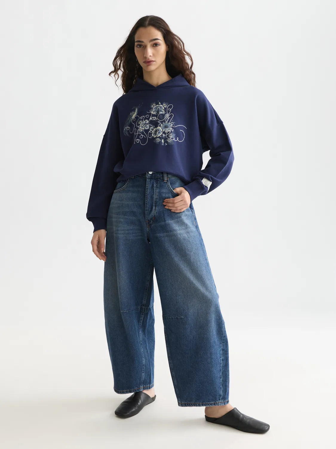 Scotch & Soda x Royal Delft Embroidered Relaxed Hoodie