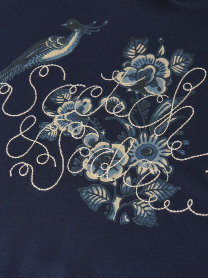 Scotch & Soda x Royal Delft Embroidered Relaxed Hoodie