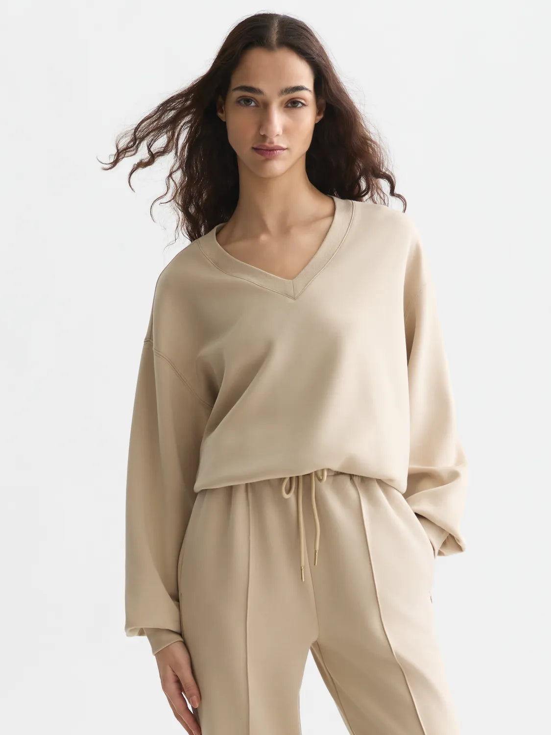 Modal V-Neck Sweatshirt