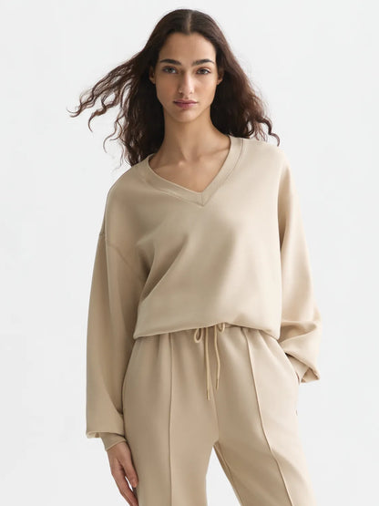 Modal V-Neck Sweatshirt