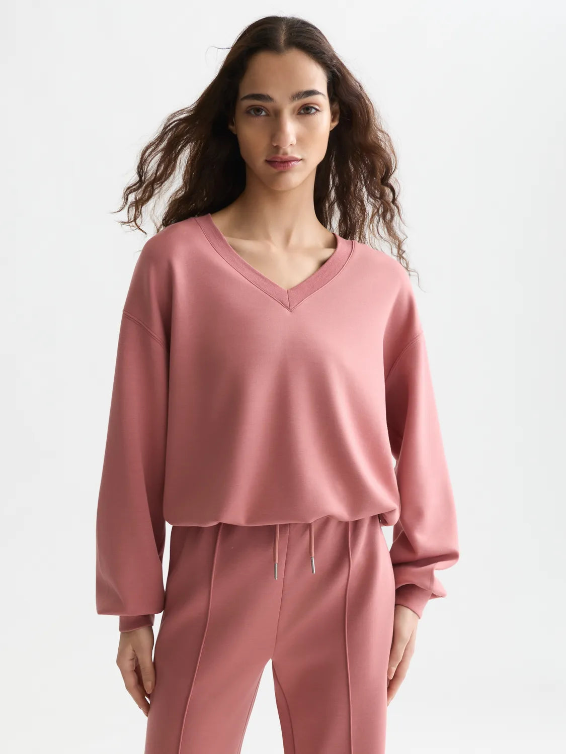 Modal V-Neck Sweatshirt