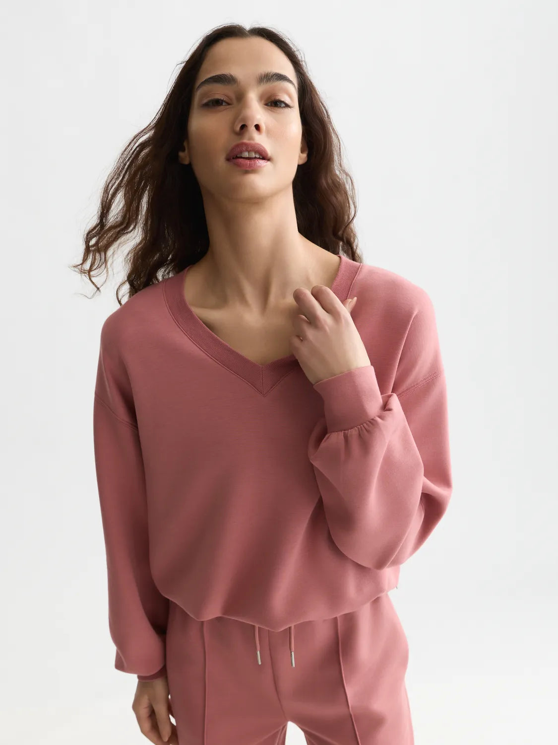 Modal V-Neck Sweatshirt