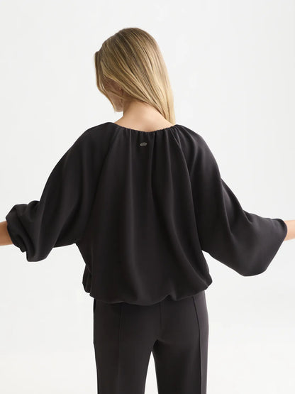 Gathered Tencel Sweatshirt