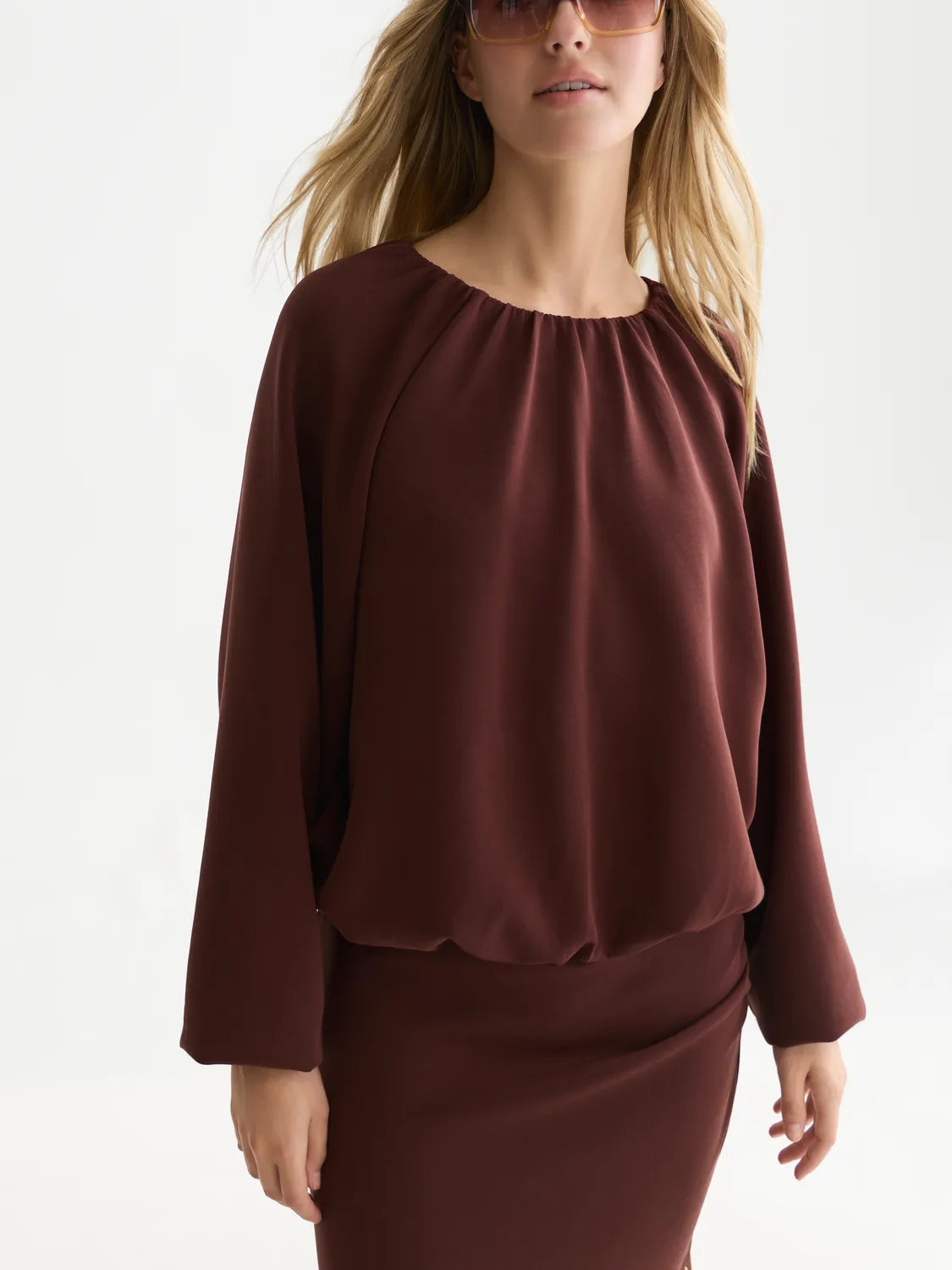 Gathered Tencel Sweatshirt