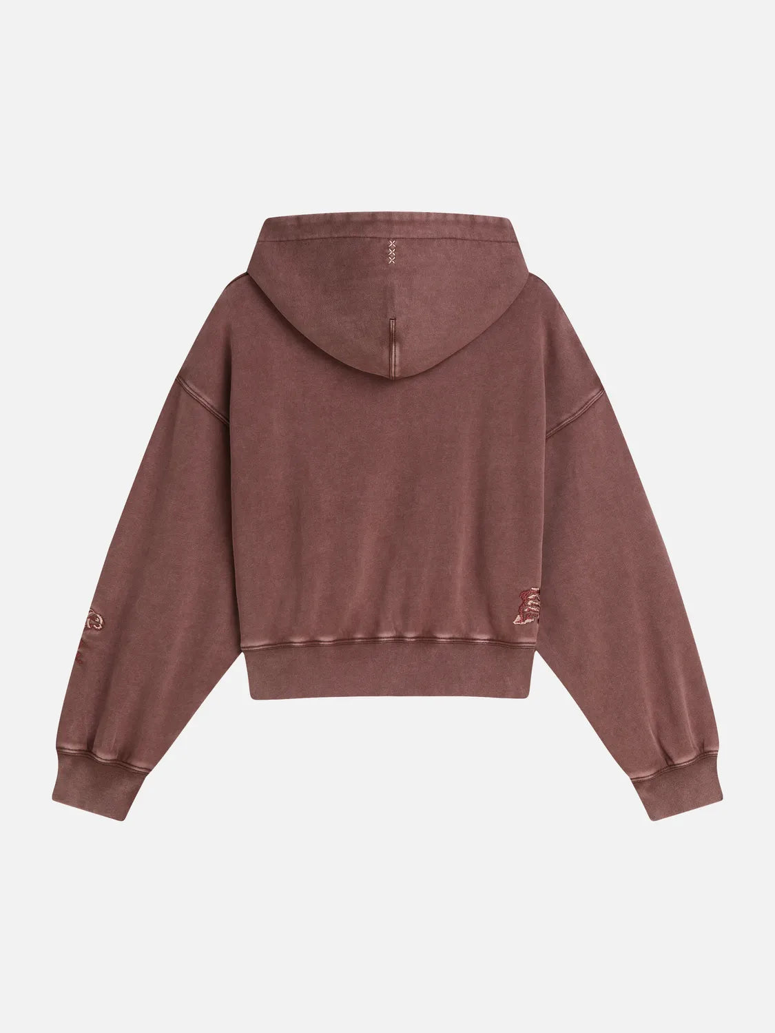 Washed Embroidered Relaxed-Fit Hoodie