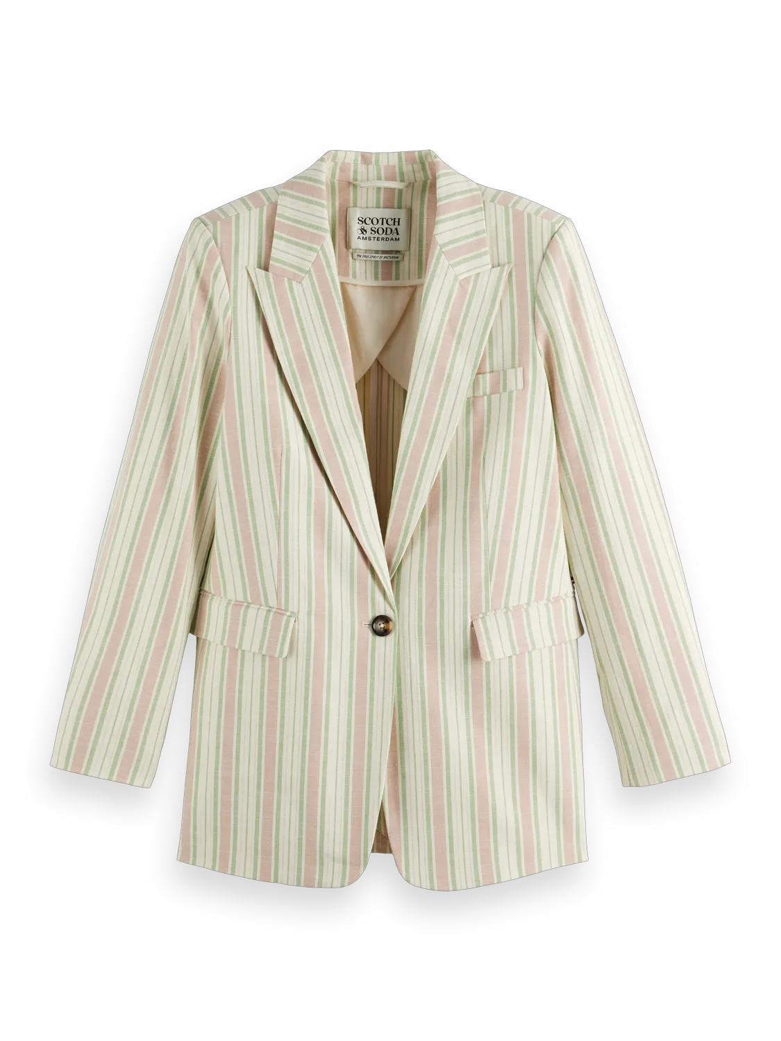 Lurex Cotton-Blend Single Breasted Blazer