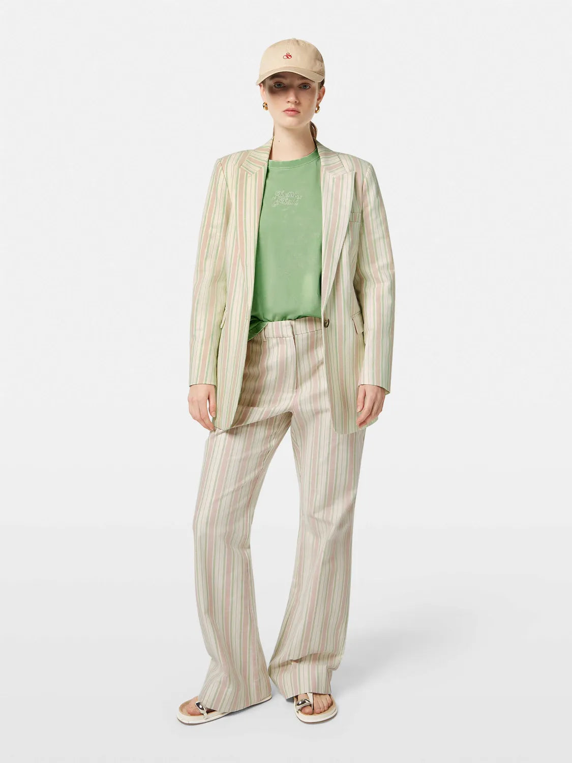 Lurex Cotton-Blend Single Breasted Blazer