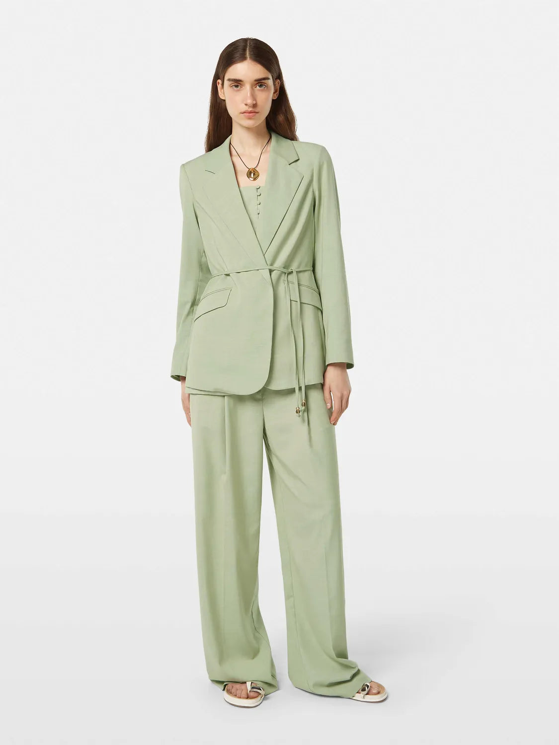 Drapey Belted Blazer