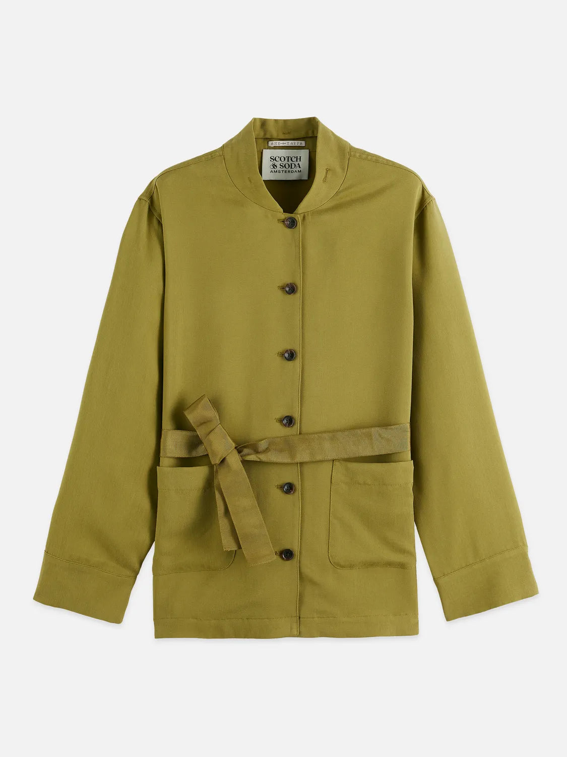 Viscose Twill Belted Blazer