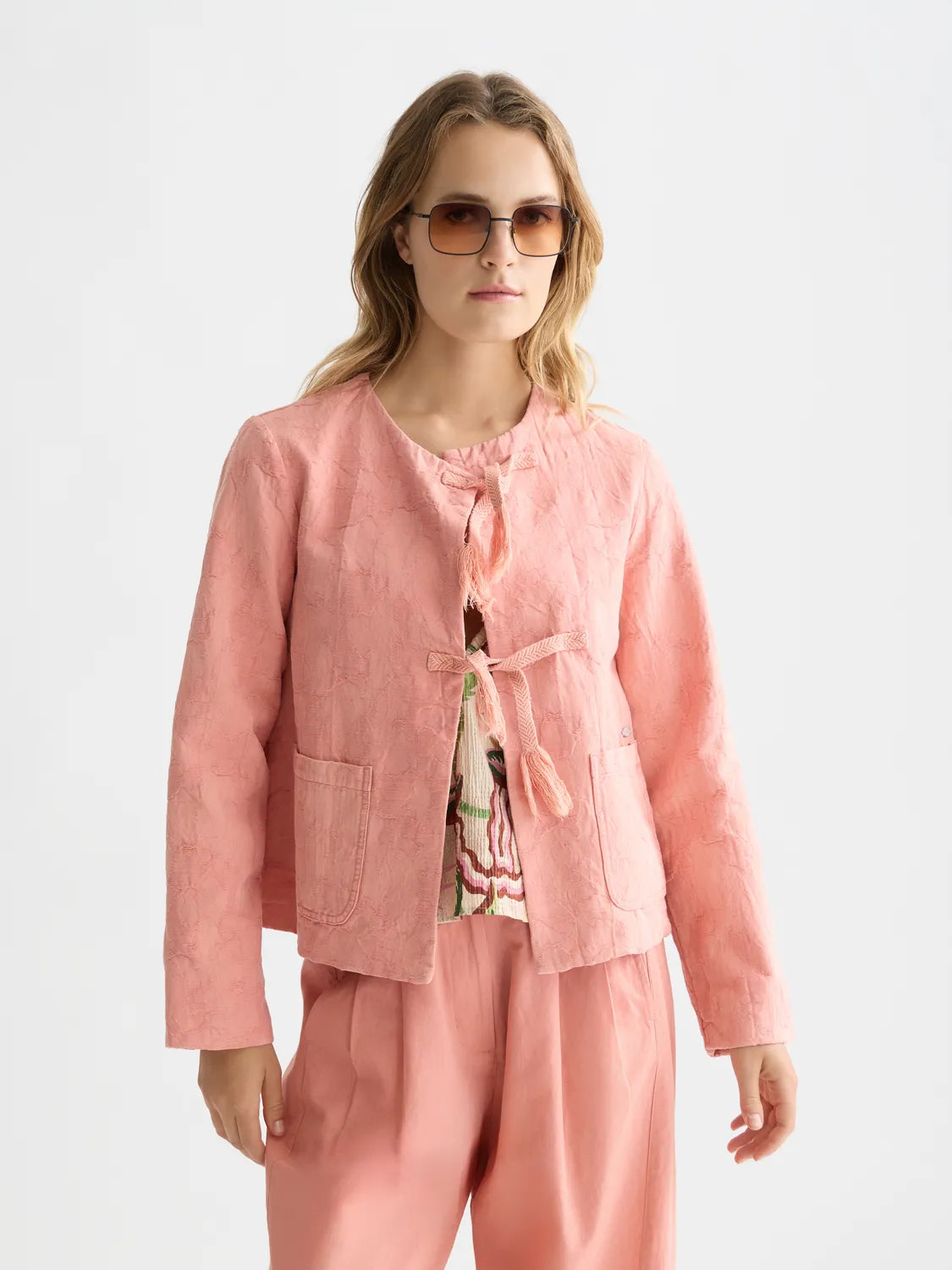 Structured Jacquard Blazer