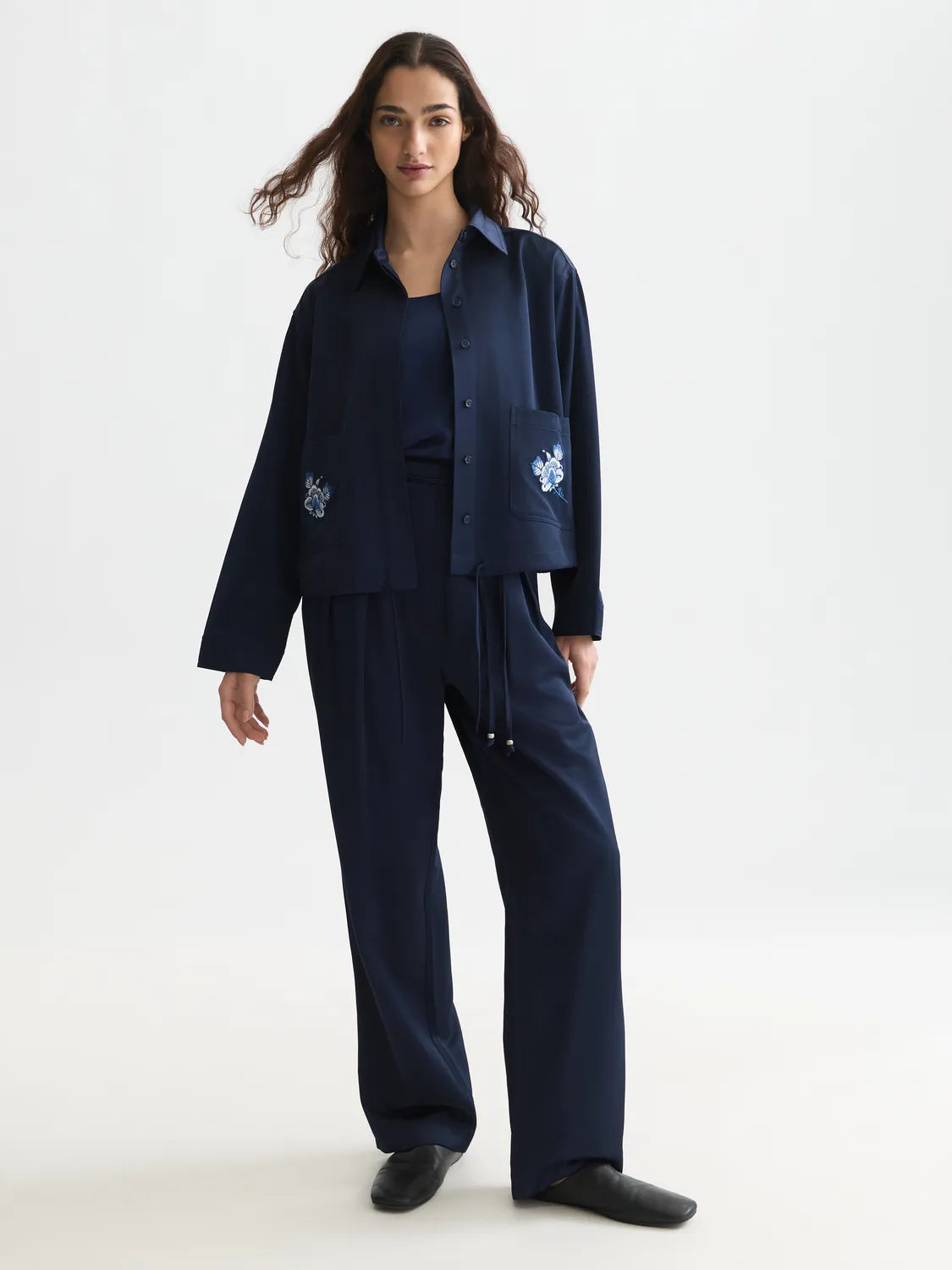 Scotch & Soda x Royal Delft Embroidered Satin Jacket