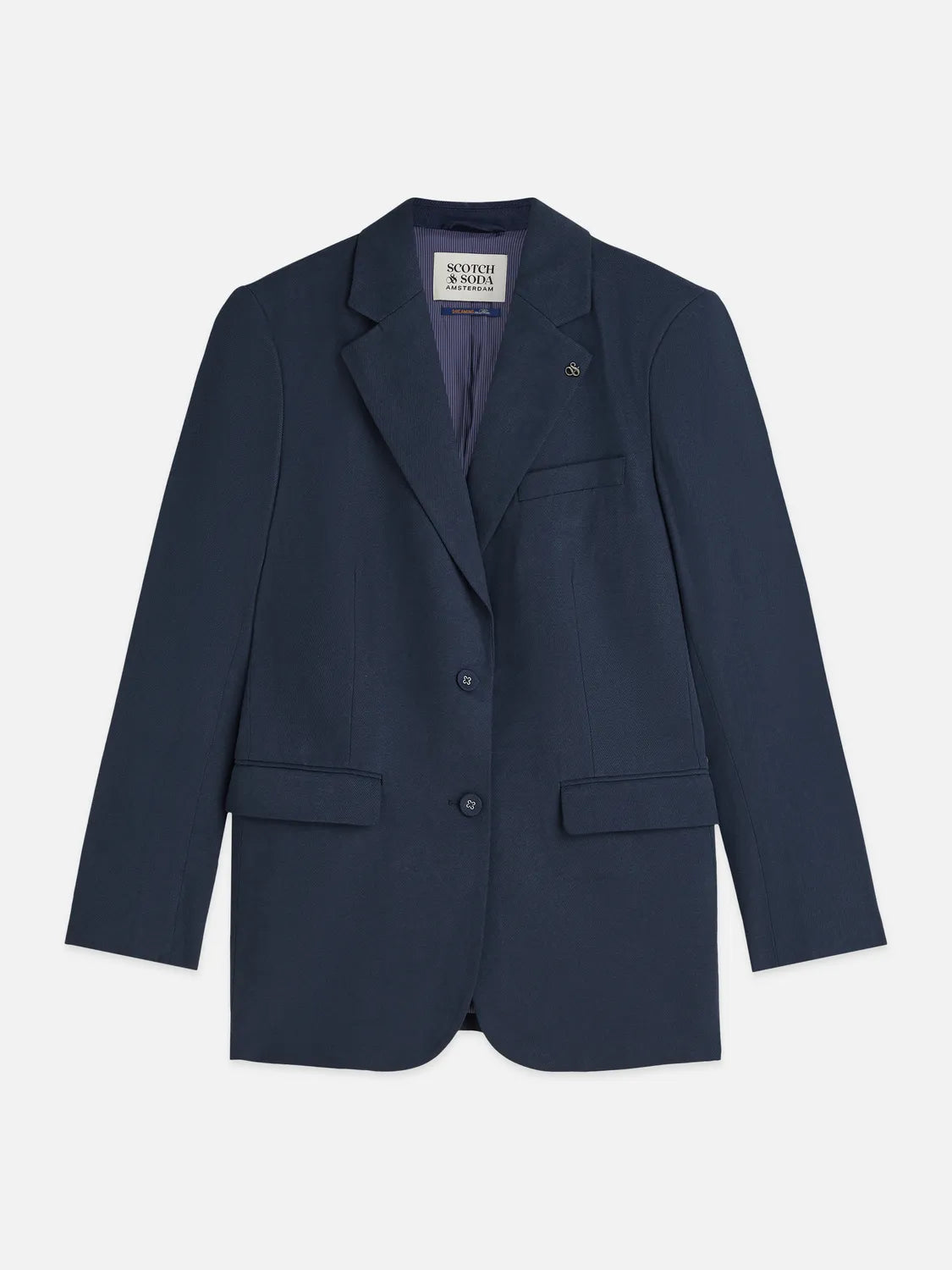 Gabardine Relaxed Single Breasted Blazer