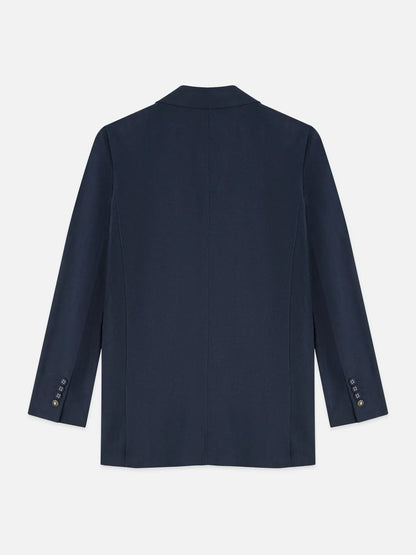 Gabardine Relaxed Single Breasted Blazer