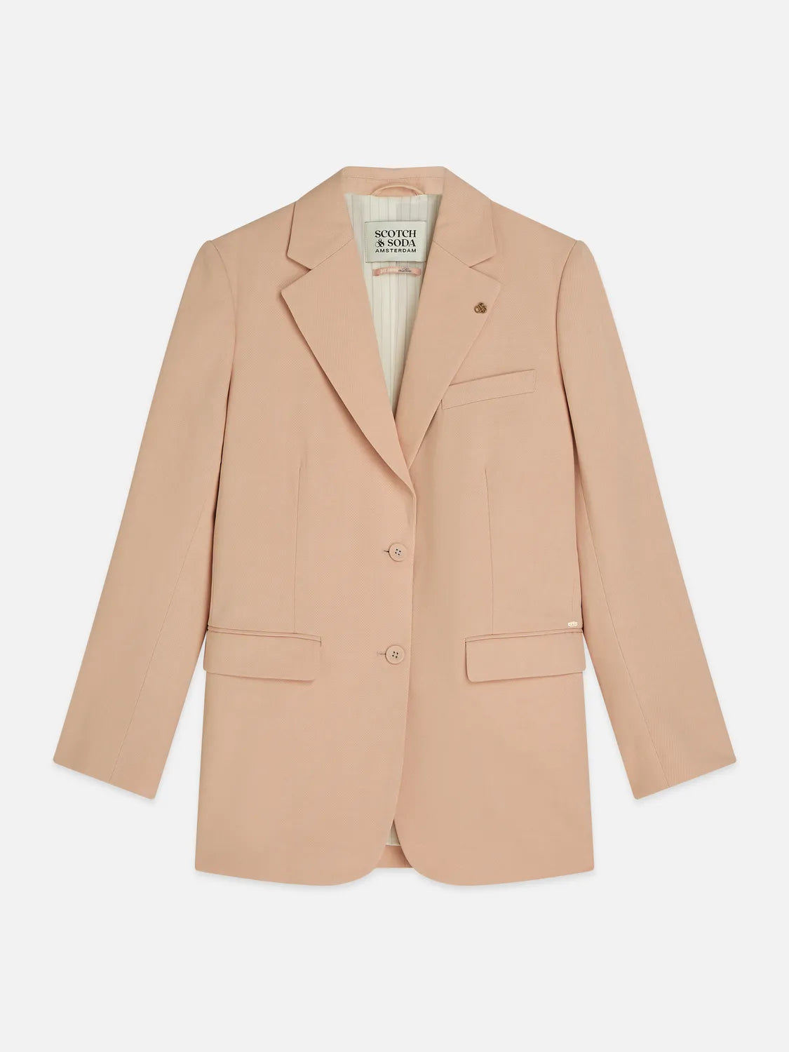 Gabardine Relaxed Single Breasted Blazer