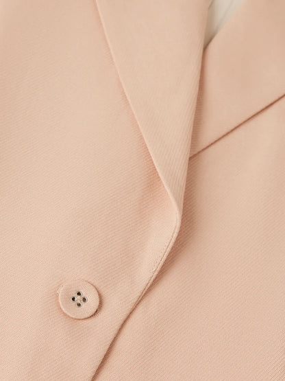 Gabardine Relaxed Single Breasted Blazer