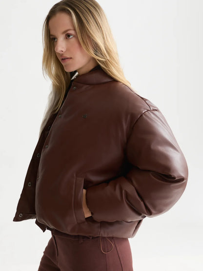 Faux Leather Short Jacket