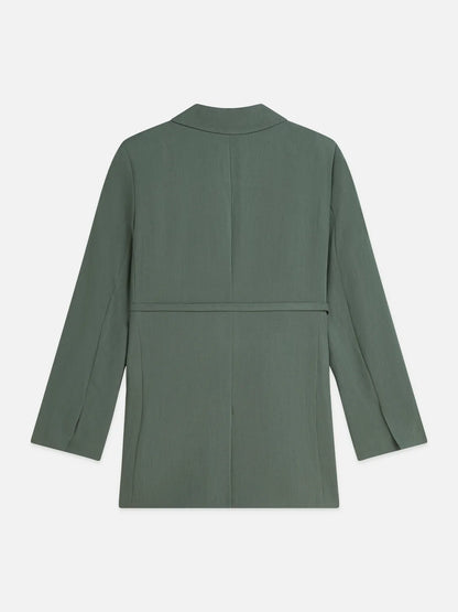 Lyocell Blend Double Breasted Blazer