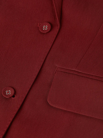 Lyocell Blend Double Breasted Blazer
