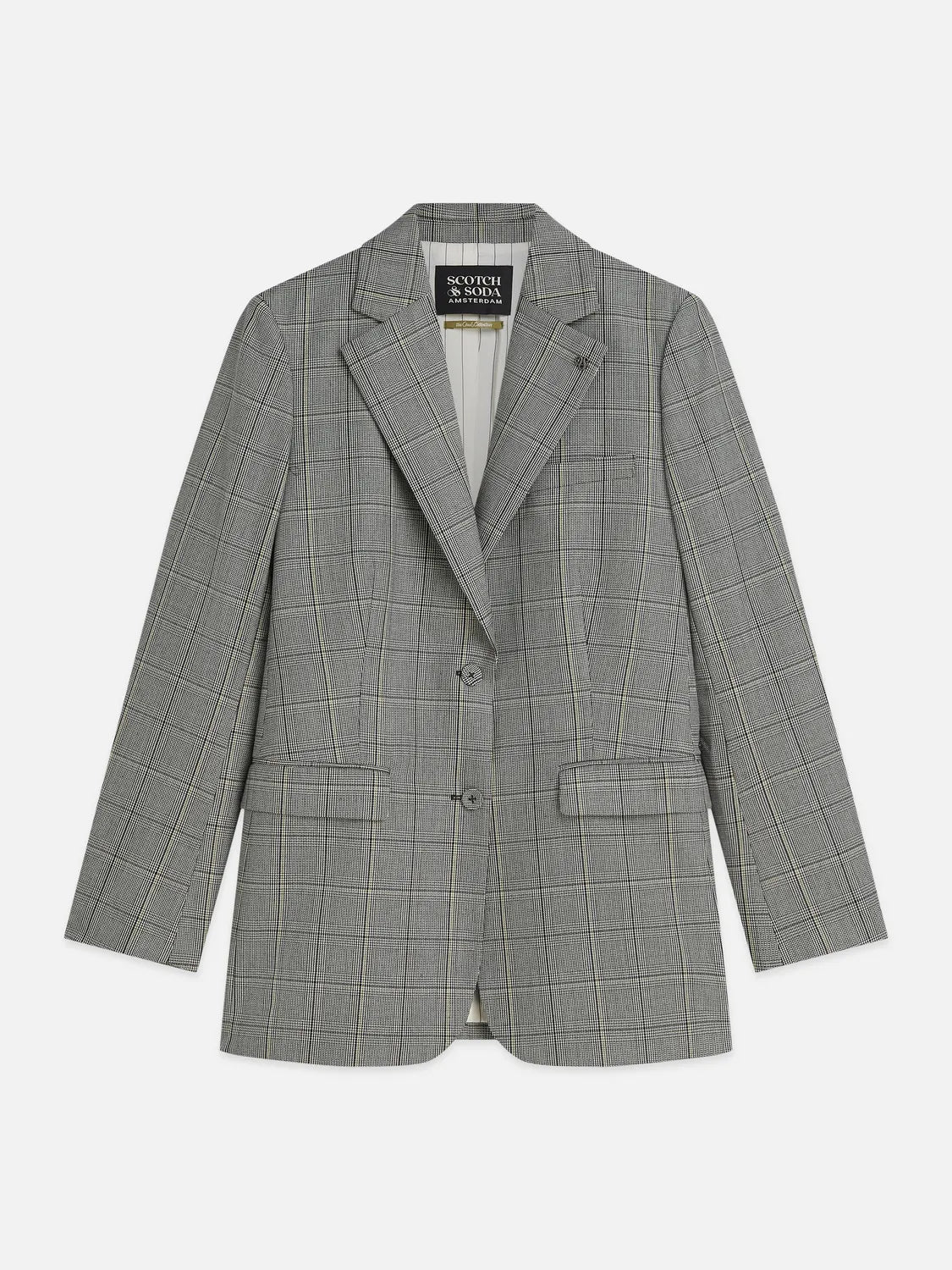 Checked Oversized Single Breasted Blazer