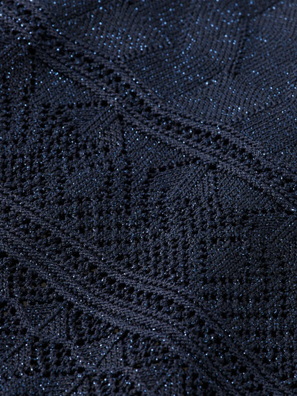 Metallic Pointelle Knit Tunic