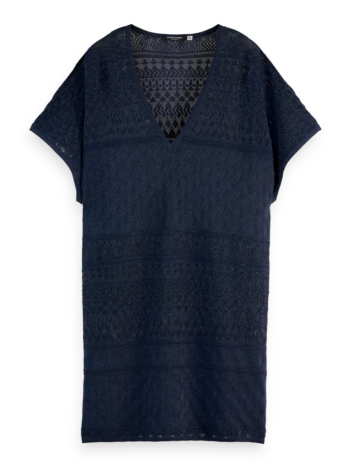 Metallic Pointelle Knit Tunic
