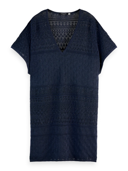 Metallic Pointelle Knit Tunic