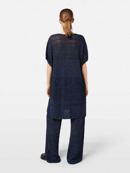 Metallic Pointelle Knit Tunic