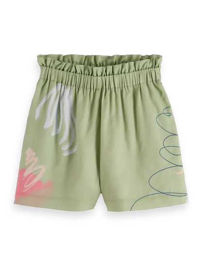 High-Rise Printed Short