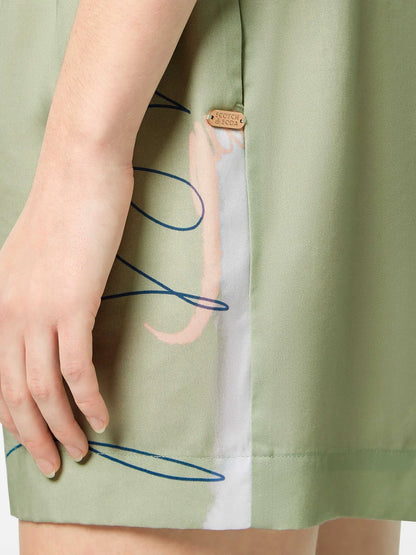 High-Rise Printed Short