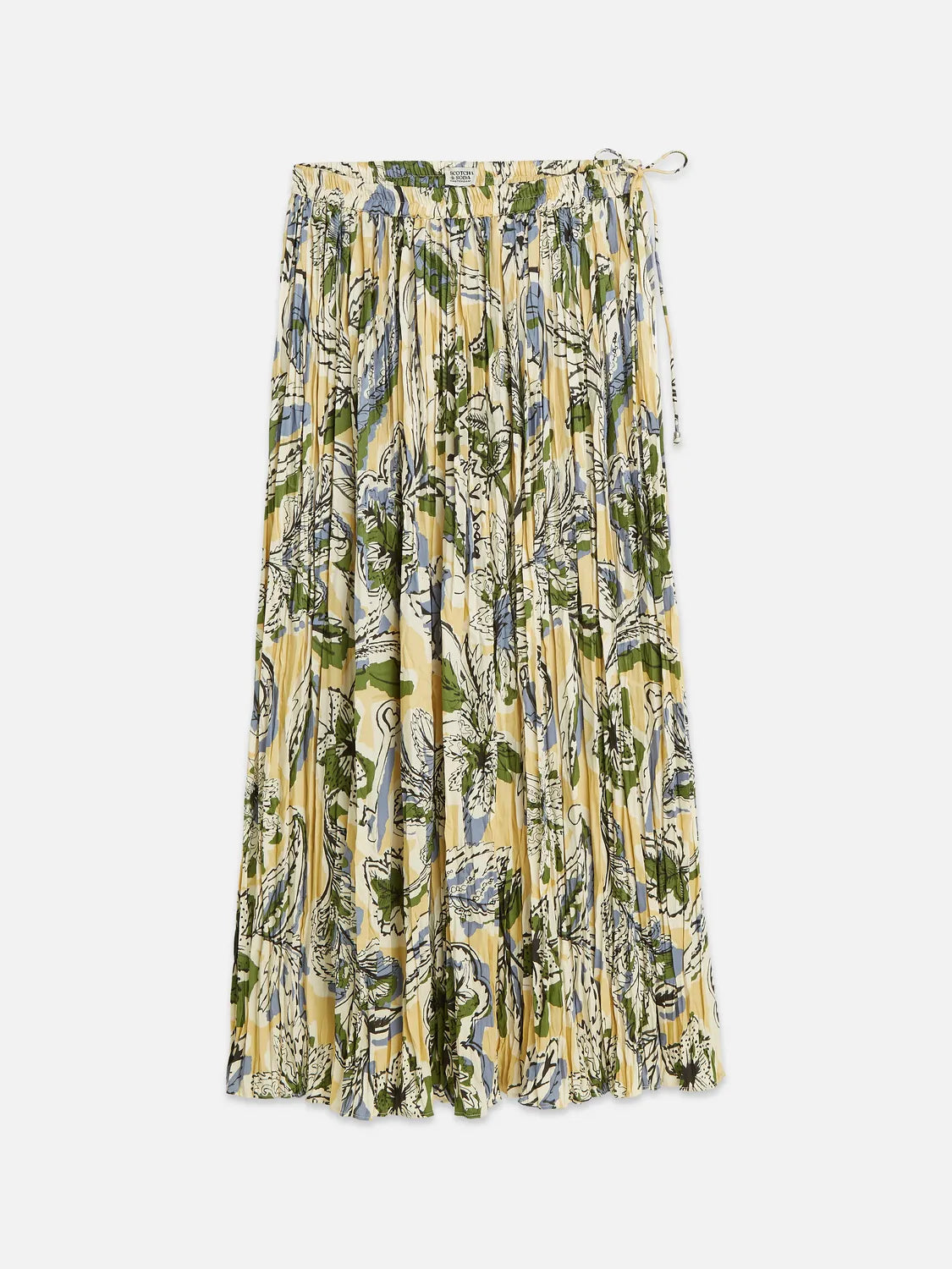 Printed Micro Pleat Skirt
