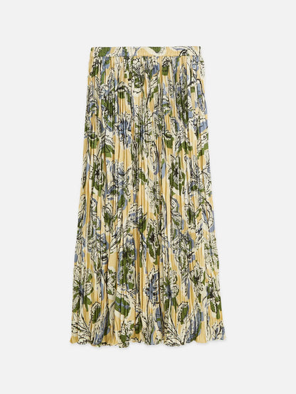 Printed Micro Pleat Skirt