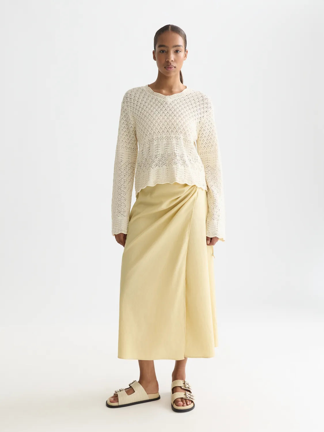 Linen Wrap Skirt