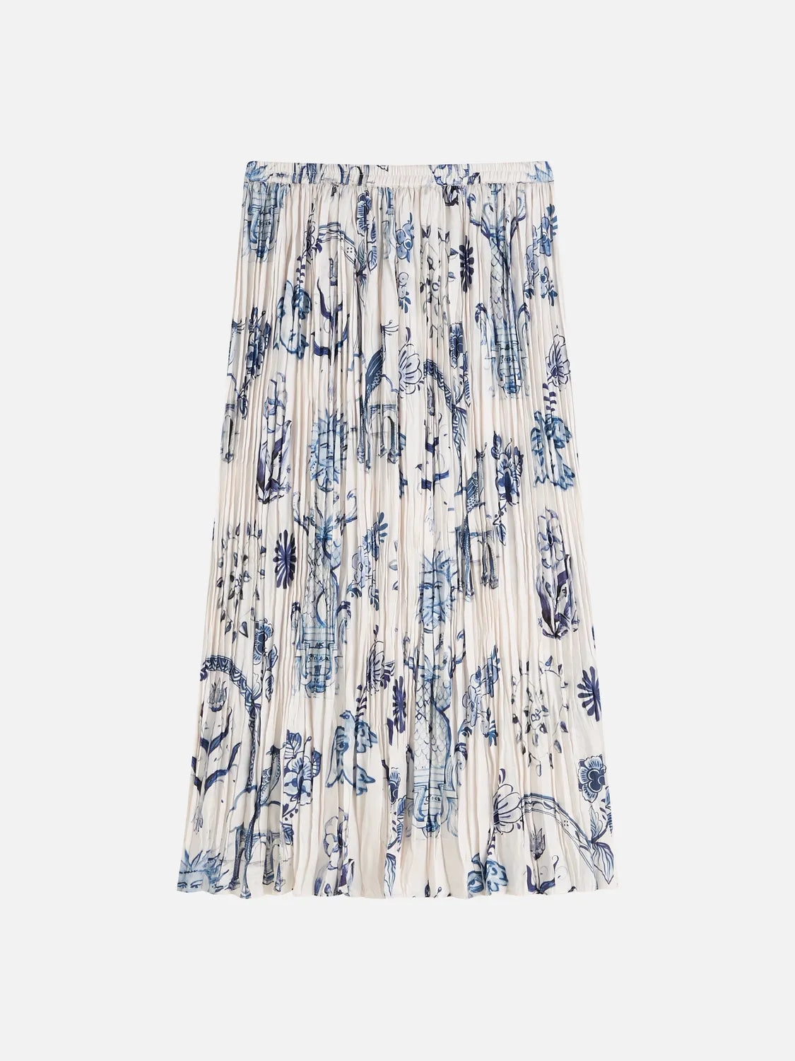 Scotch & Soda x Royal Delft Printed Micro Pleat Ankle Length Skirt