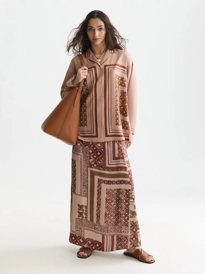 Printed Ankle Length Skirt