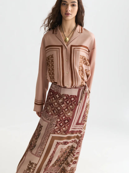 Printed Ankle Length Skirt