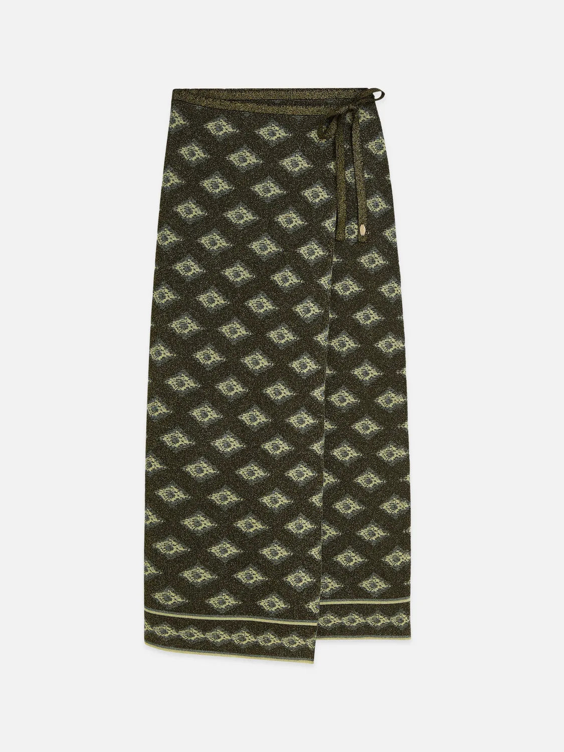 Jacquard Knitted Wrap Skirt