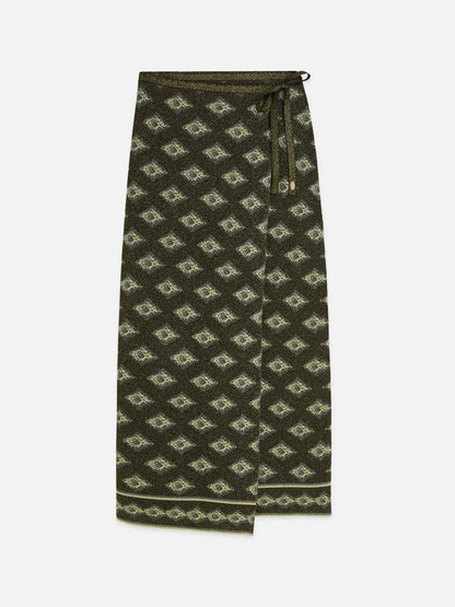 Jacquard Knitted Wrap Skirt