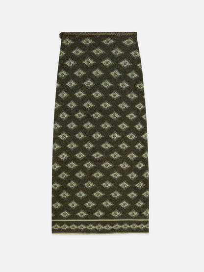 Jacquard Knitted Wrap Skirt