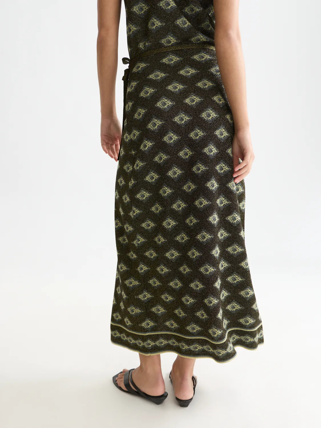 Jacquard Knitted Wrap Skirt