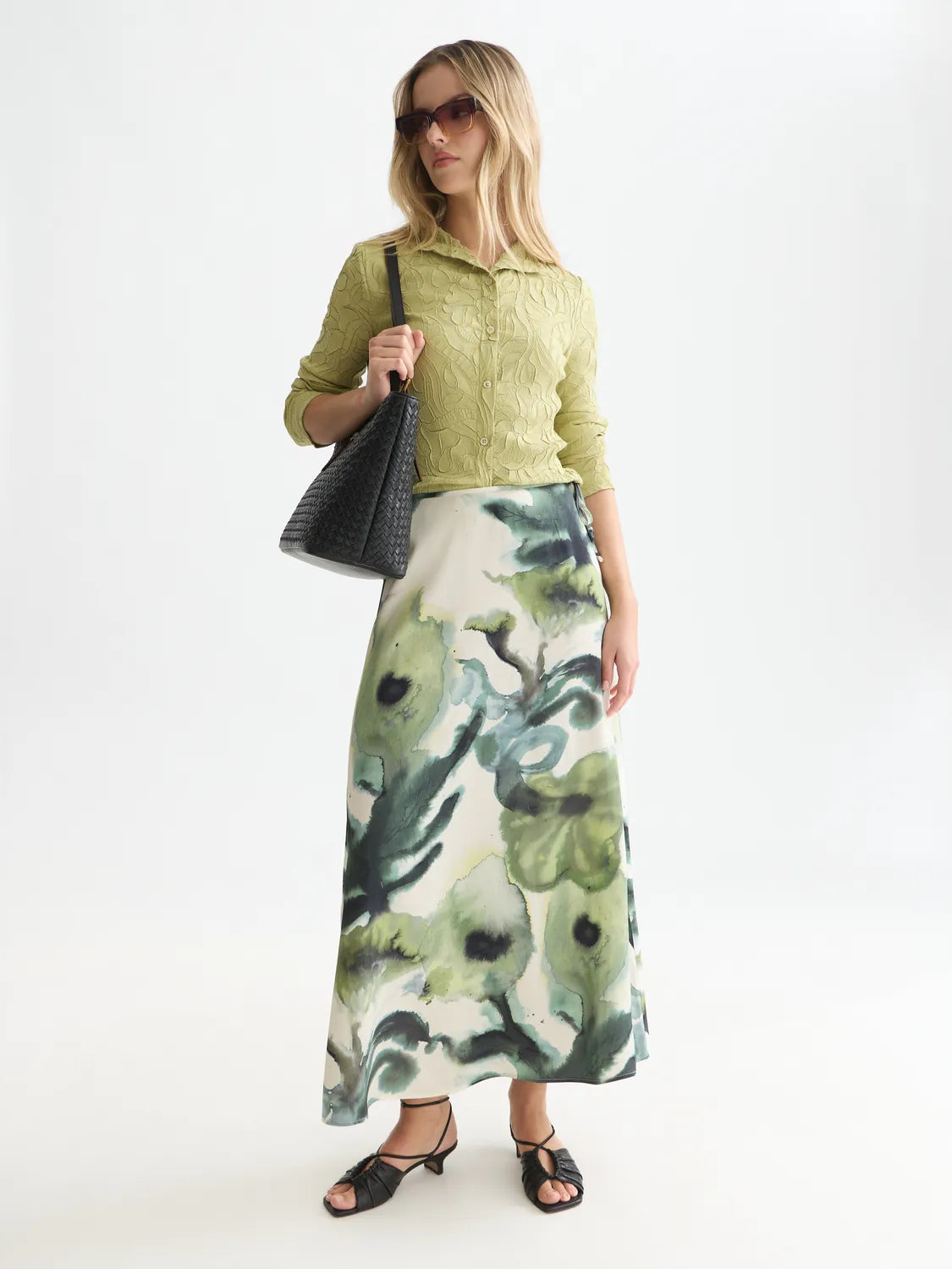 Printed Ankle Length Skirt
