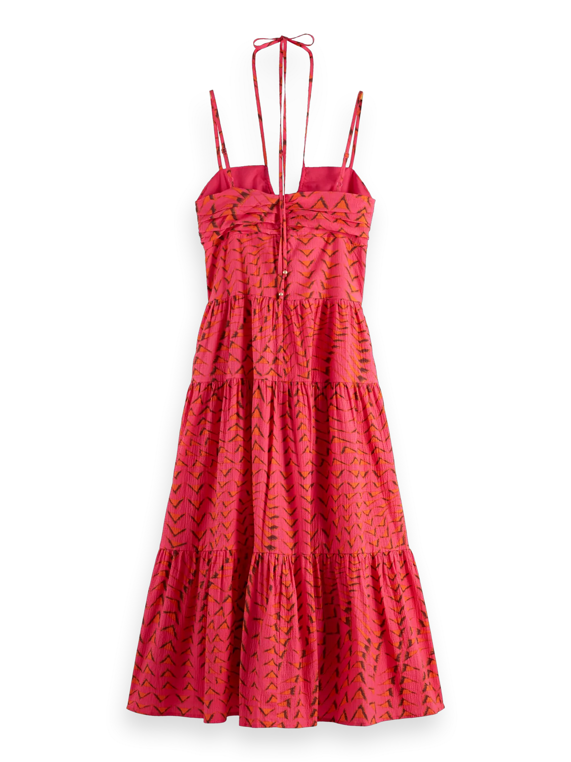 Cotton Seersucker Midi Dress