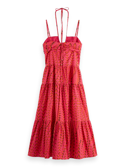 Cotton Seersucker Midi Dress