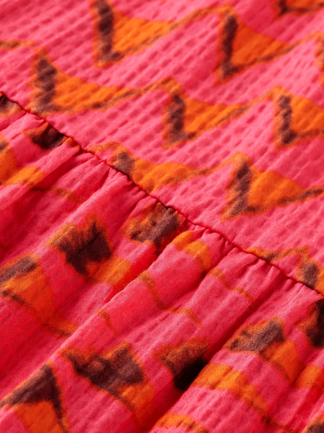 Cotton Seersucker Midi Dress