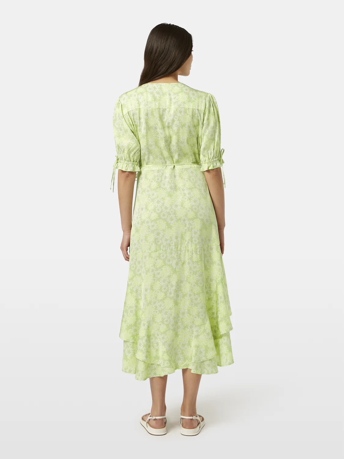 Floral Printed Midi Wrap Dress